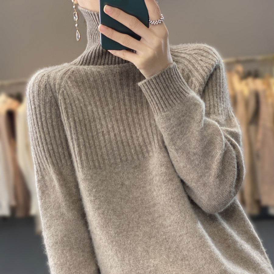 Adeline™ | Strickpullover Mit Hohem Kragen