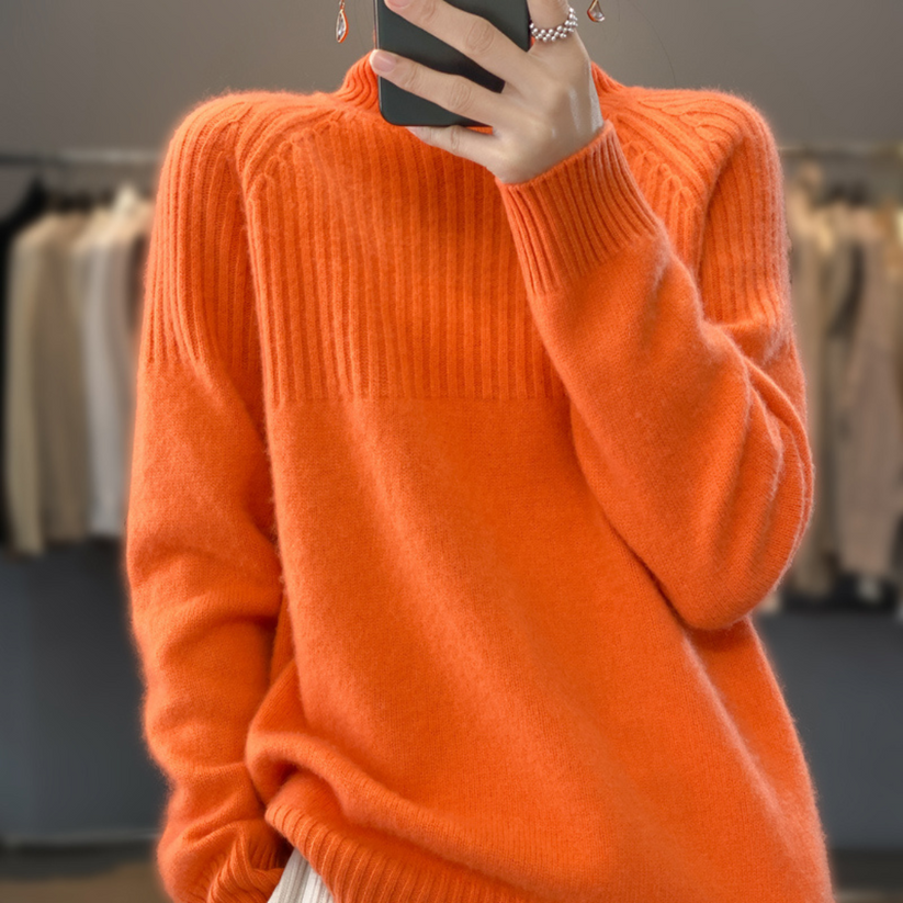 Adeline™ | Strickpullover Mit Hohem Kragen