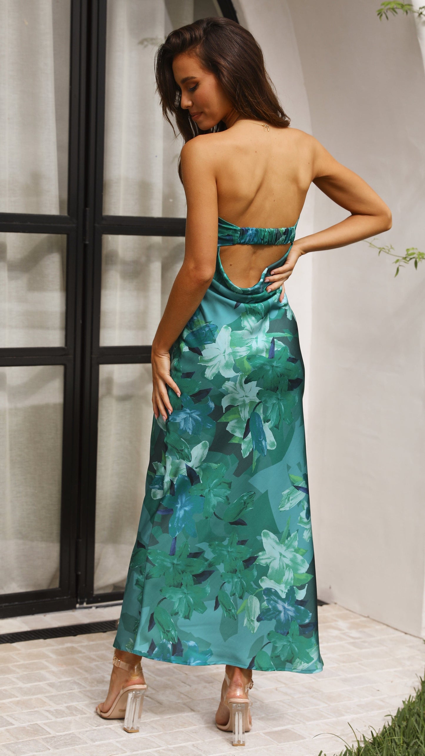 Thesa Maxikleid aus Satin