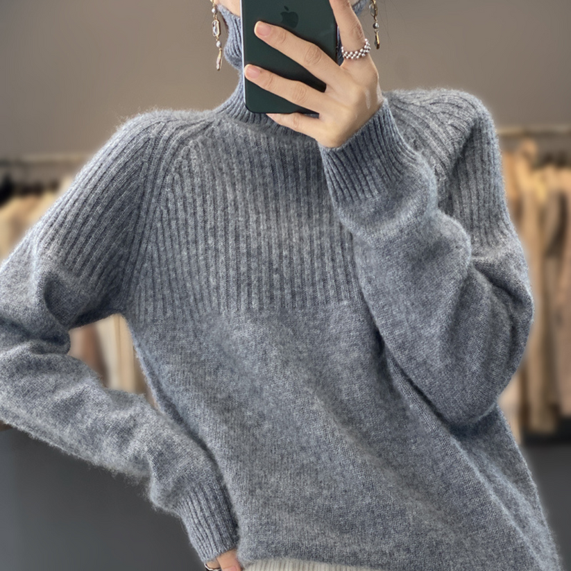 Adeline™ | Strickpullover Mit Hohem Kragen