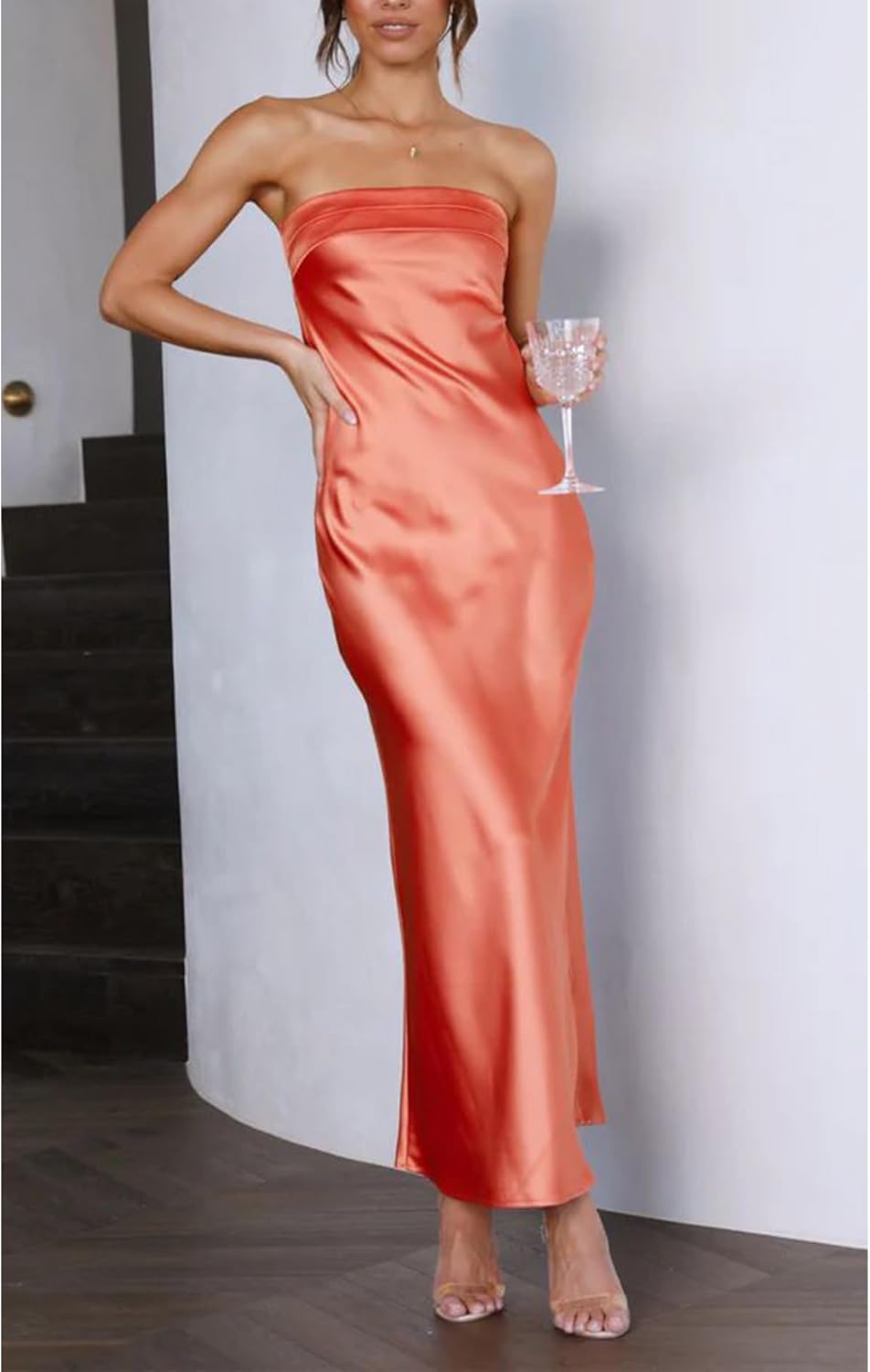 Thesa Maxikleid aus Satin