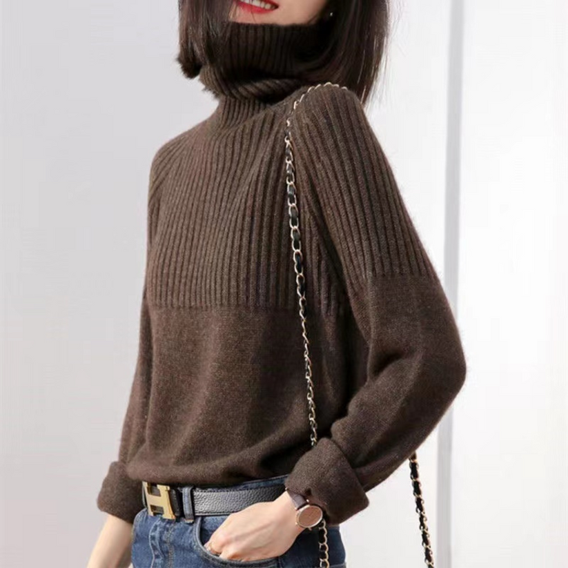 Adeline™ | Strickpullover Mit Hohem Kragen