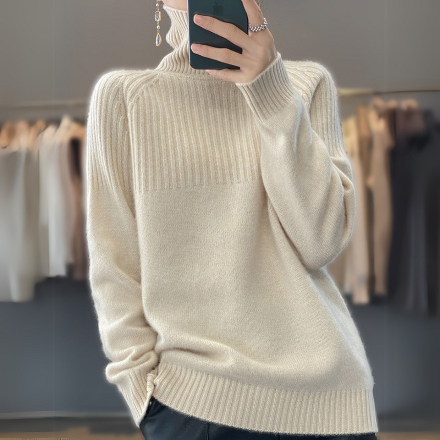 Adeline™ | Strickpullover Mit Hohem Kragen