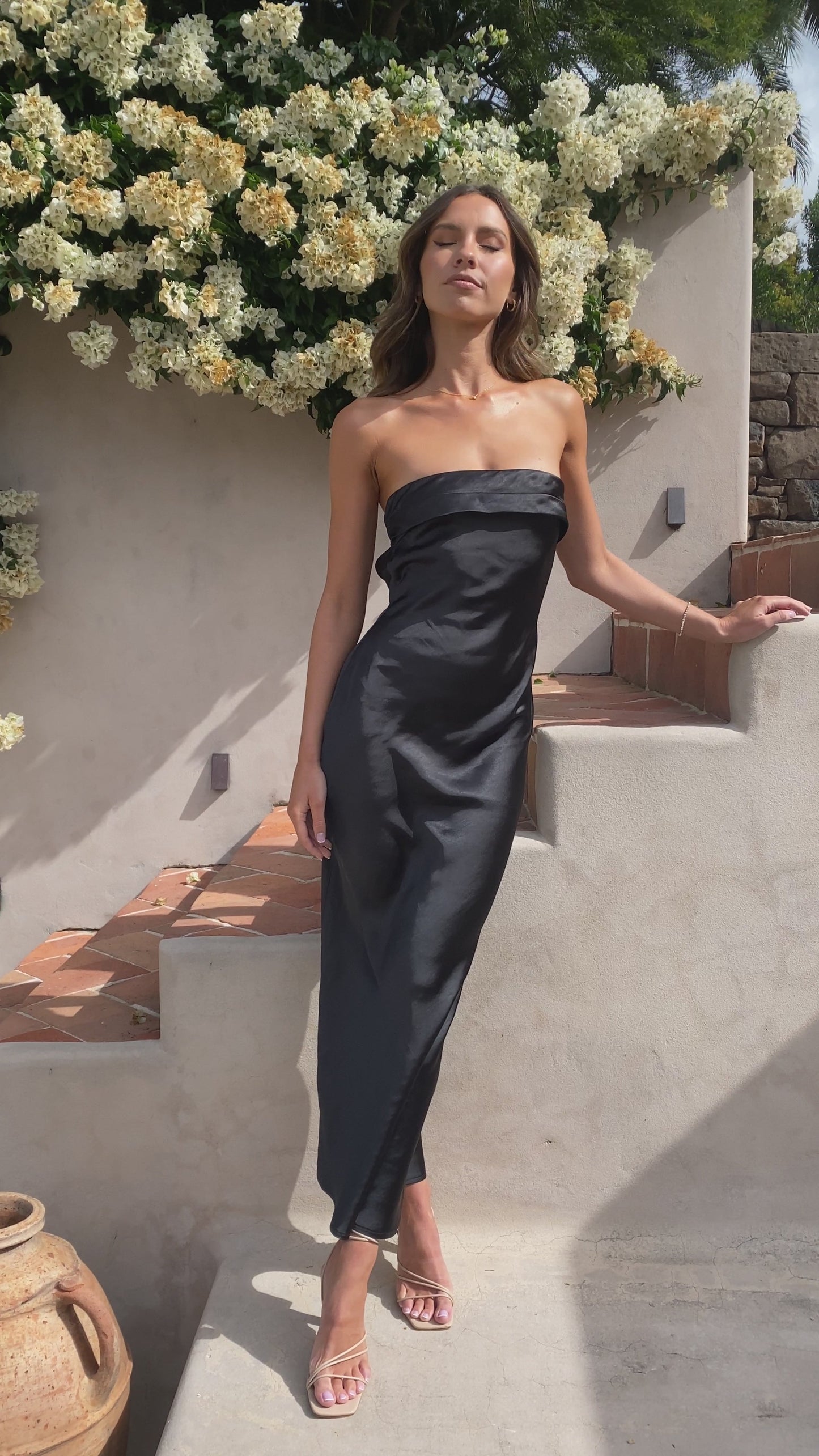 Thesa Maxikleid aus Satin