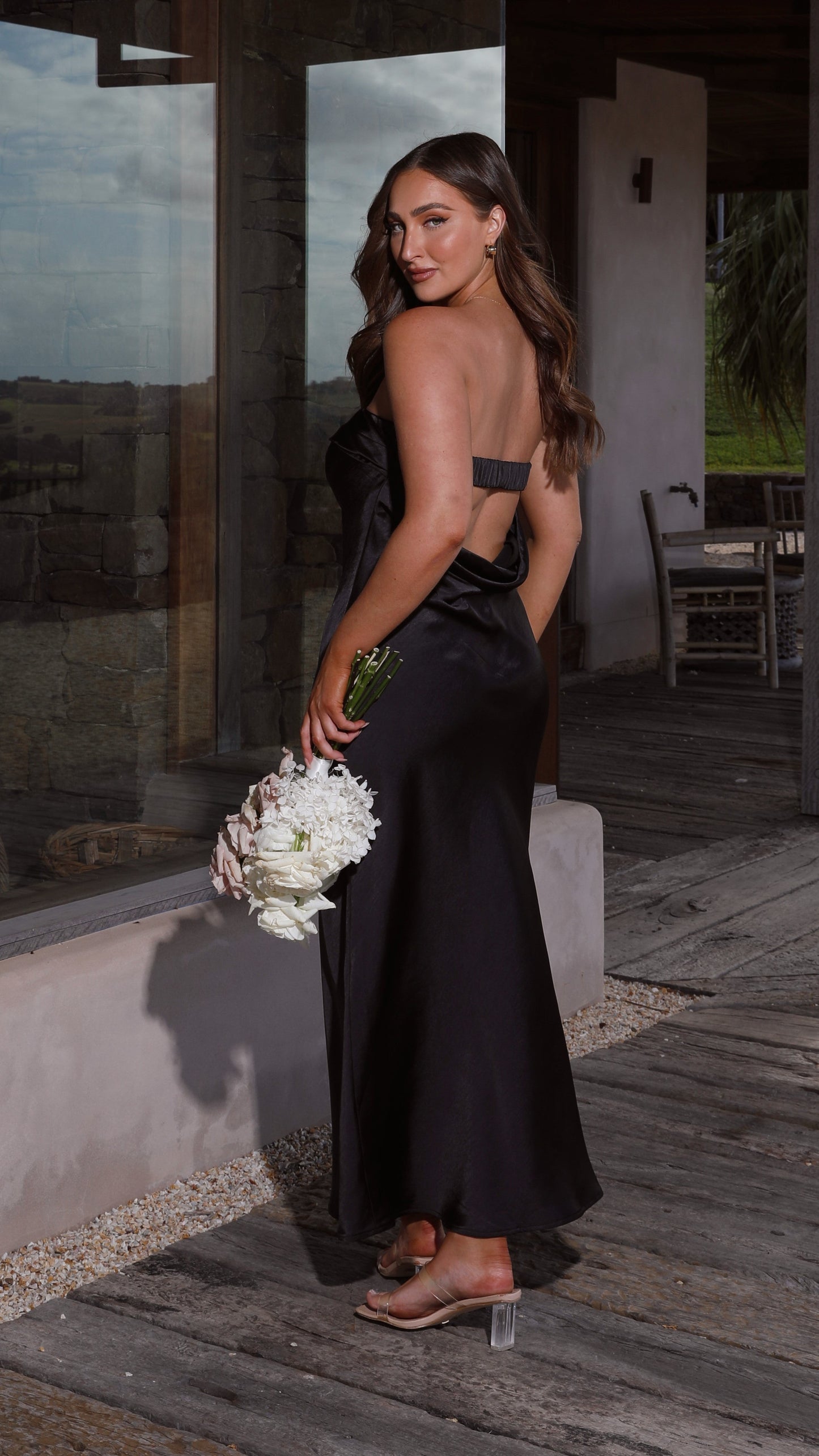 Thesa Maxikleid aus Satin