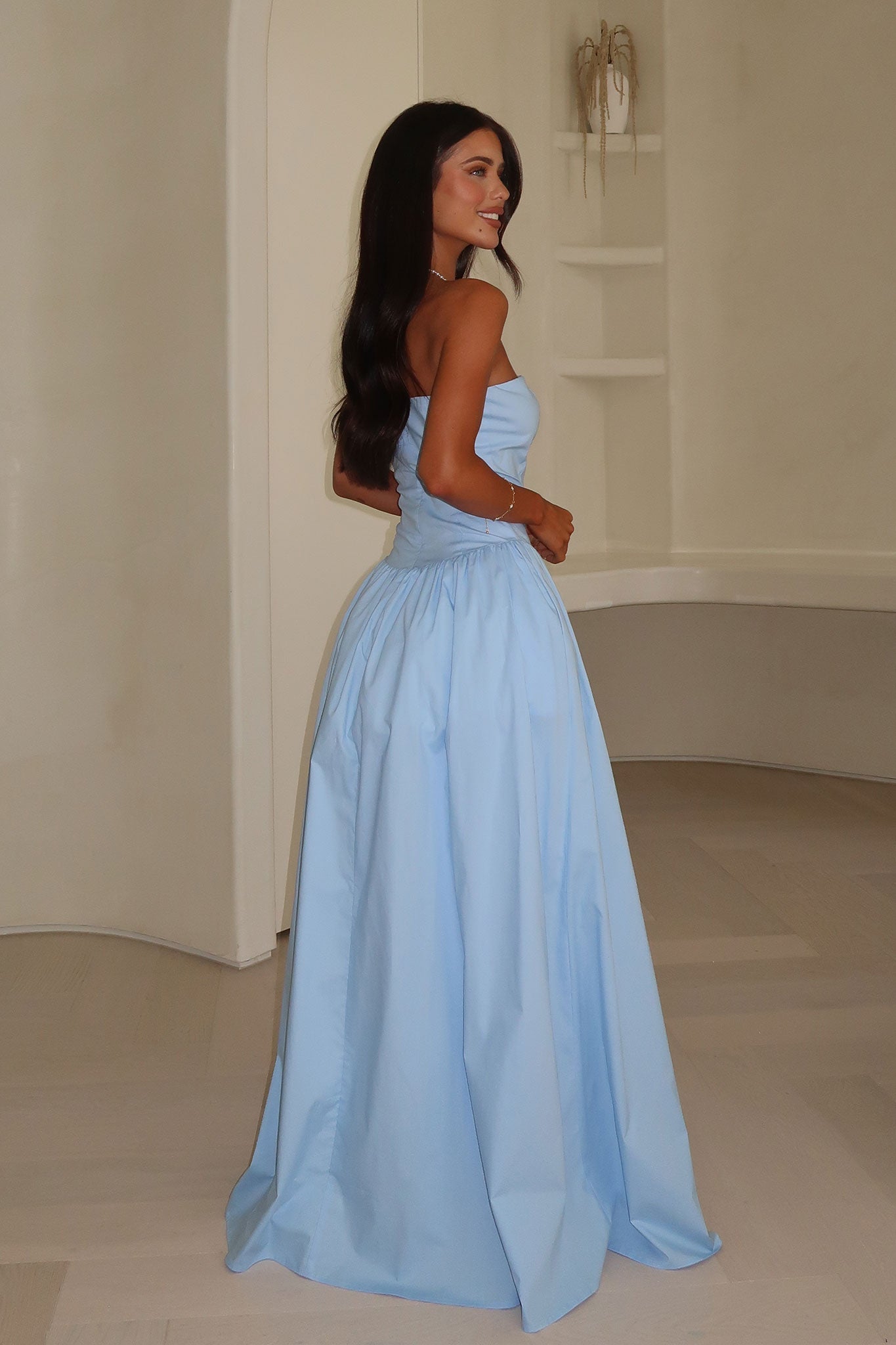 Iridessa Strapless Maxi Kleid