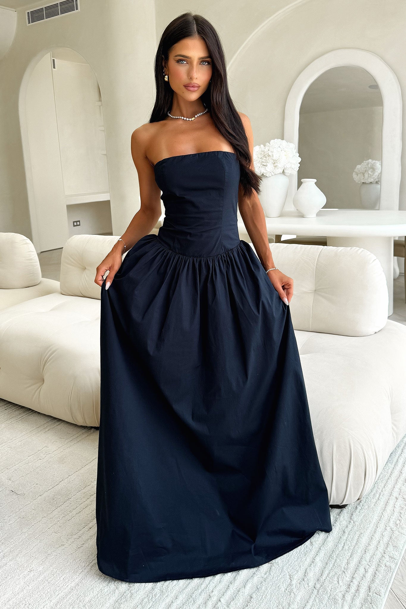 Iridessa Strapless Maxi Kleid