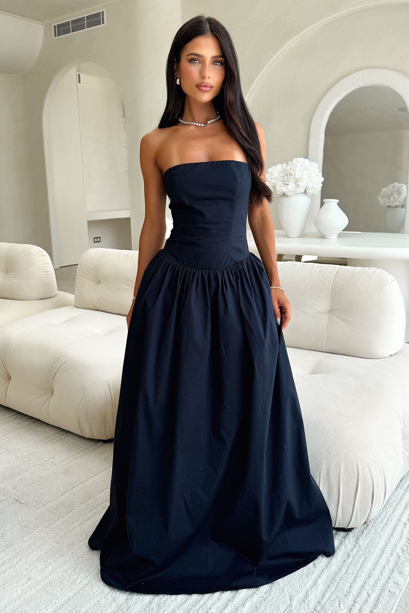 Iridessa Strapless Maxi Kleid