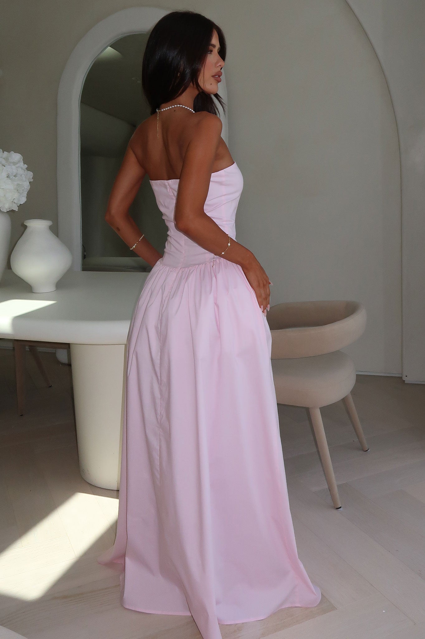 Iridessa Strapless Maxi Kleid