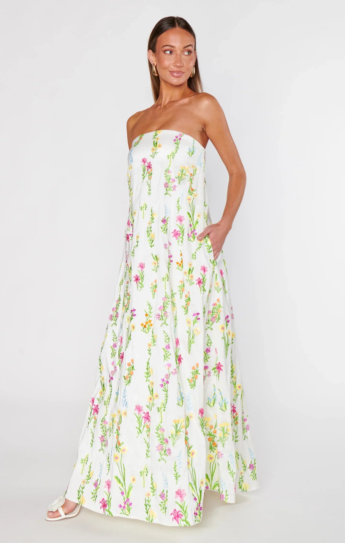 Hailey Blumen Maxi Kleid