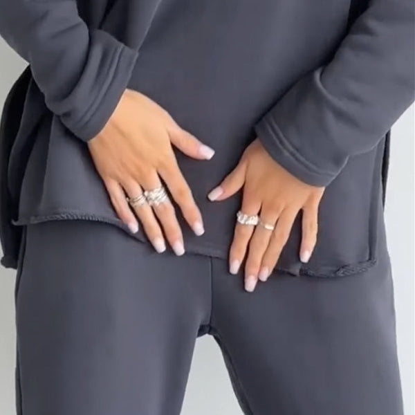 Danielle™ | Set Aus Sweatshirt Und Gerader Hose