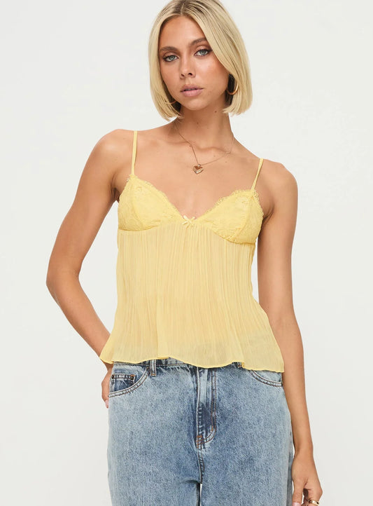 Mira Pleat Top