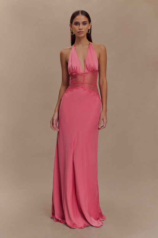 Dinah Satin Maxi Kleid