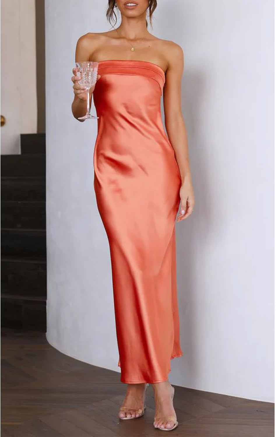 Thesa Maxikleid aus Satin